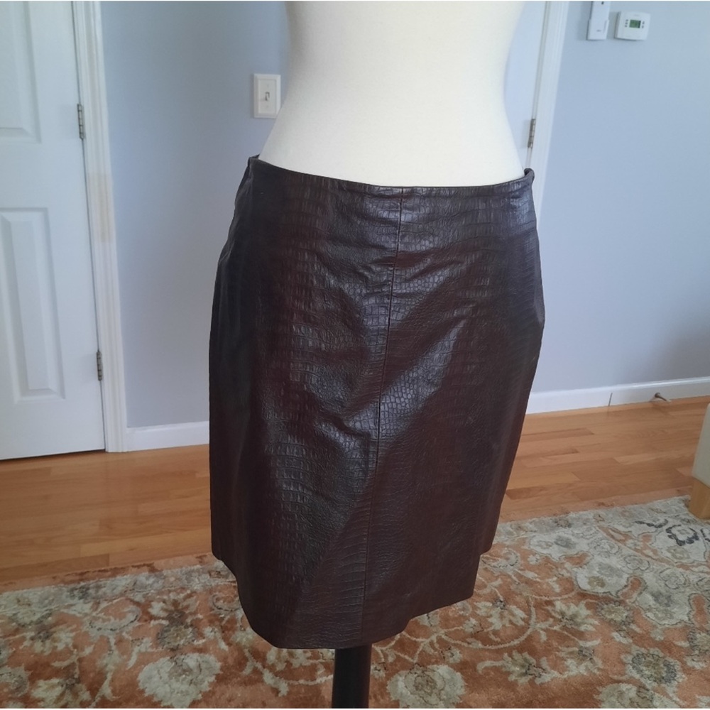 Brown Leather Skirt